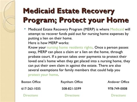What is the Estate Recovery Program Federal and state law says that under certain conditions, when a Medicaid recipient dies, Medicaid has a right to recover some of the health care costs it paid on behalf of that person. . Medicaid estate recovery program